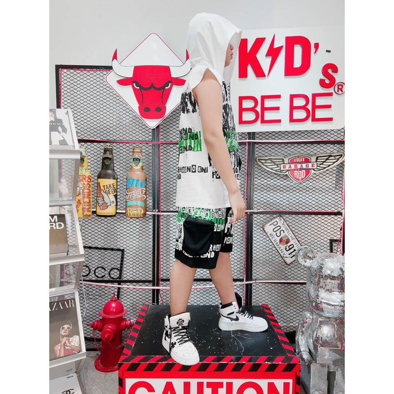 Bộ thun có nón sát nách chờm vai Hip Hop