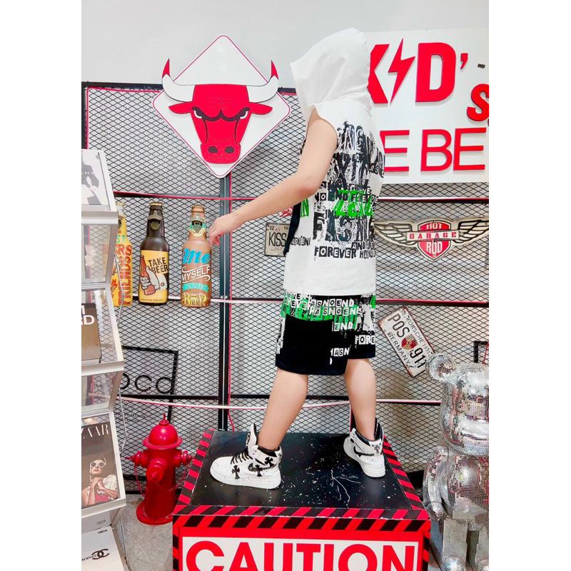 Bộ thun có nón sát nách chờm vai Hip Hop