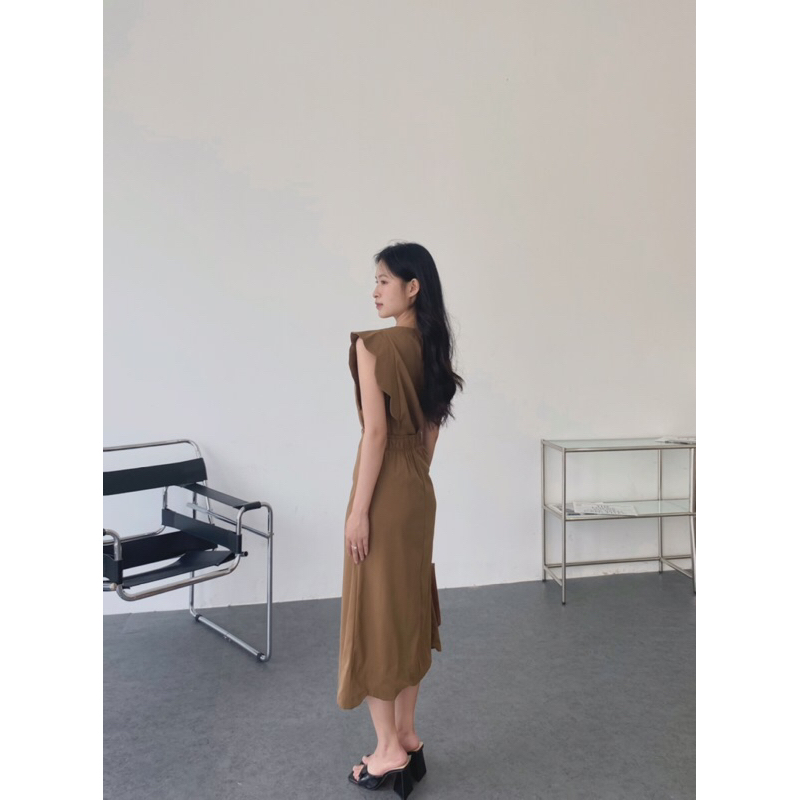 SET ÁO TAY SÓNG VÀ CHÂN VÁY MIDI | lim.studio