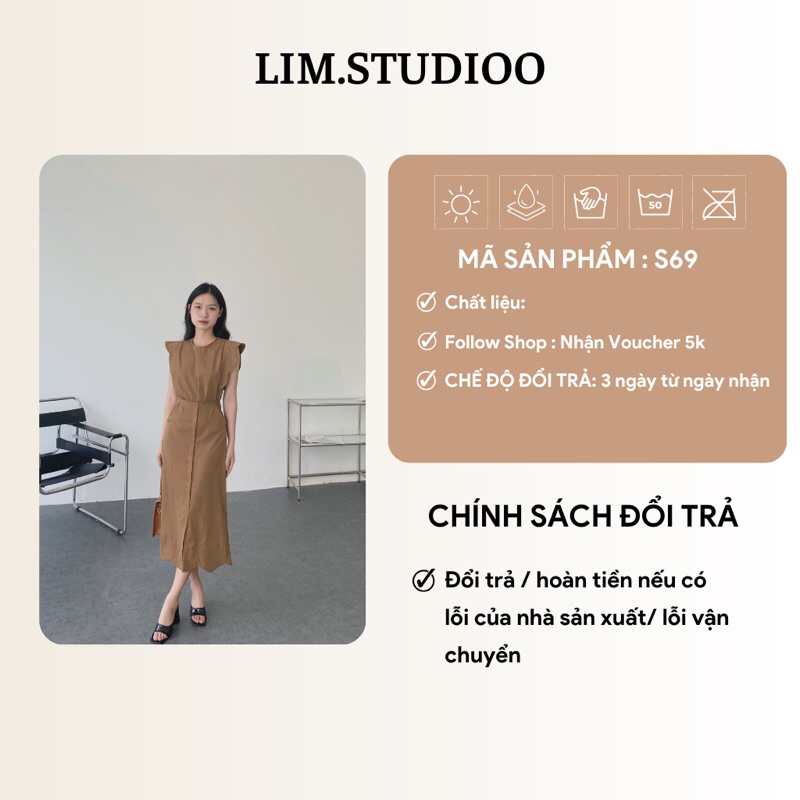SET ÁO TAY SÓNG VÀ CHÂN VÁY MIDI | lim.studio