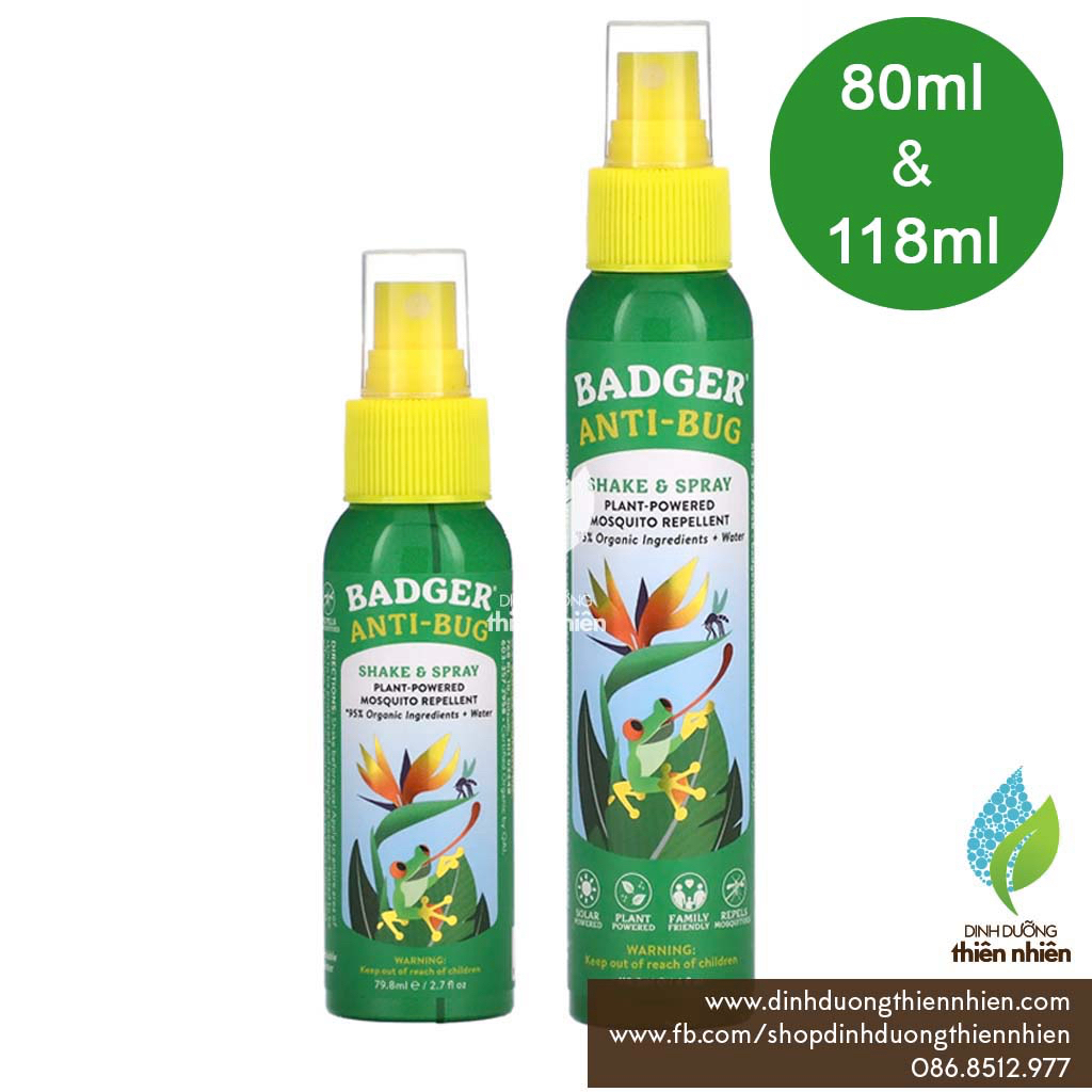 Sáp Bôi Hữu Cơ Chống Muỗi & Côn Trùng Đốt Badger Anti Bug, Anti Bugs