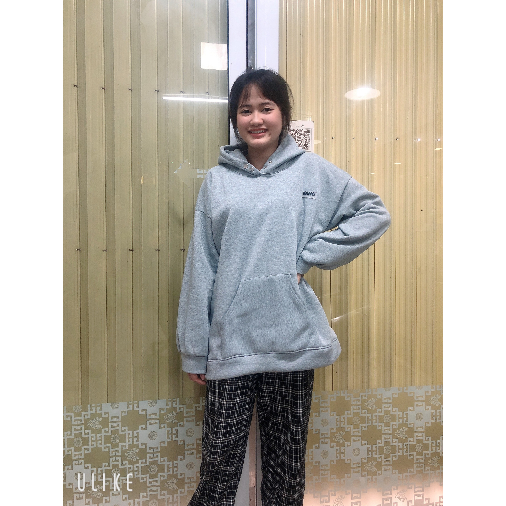 Áo Hoodie Nữ Nam Locabrand Unisex Form Rộng NÚT BẤM Mũ To 2 Lớp Chất Nỉ Ngoại Siêu Ấm Màu Đen Xám Cực Chất Kang | BigBuy360 - bigbuy360.vn