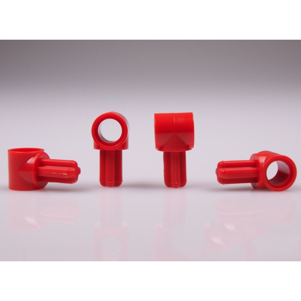 Lot 4x LEGO Red Technic, Axle & P.i.n Connector Hub with 1 Axle ID 6167939 22961