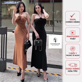 Đầm yếm hoa ngực đuôi cá - carotshop