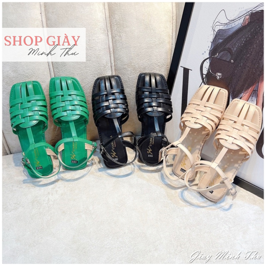 Mua Giày sandal rọ nữ, dép sandal đế bệt chất da mềm êm hàng chuẩn form ...