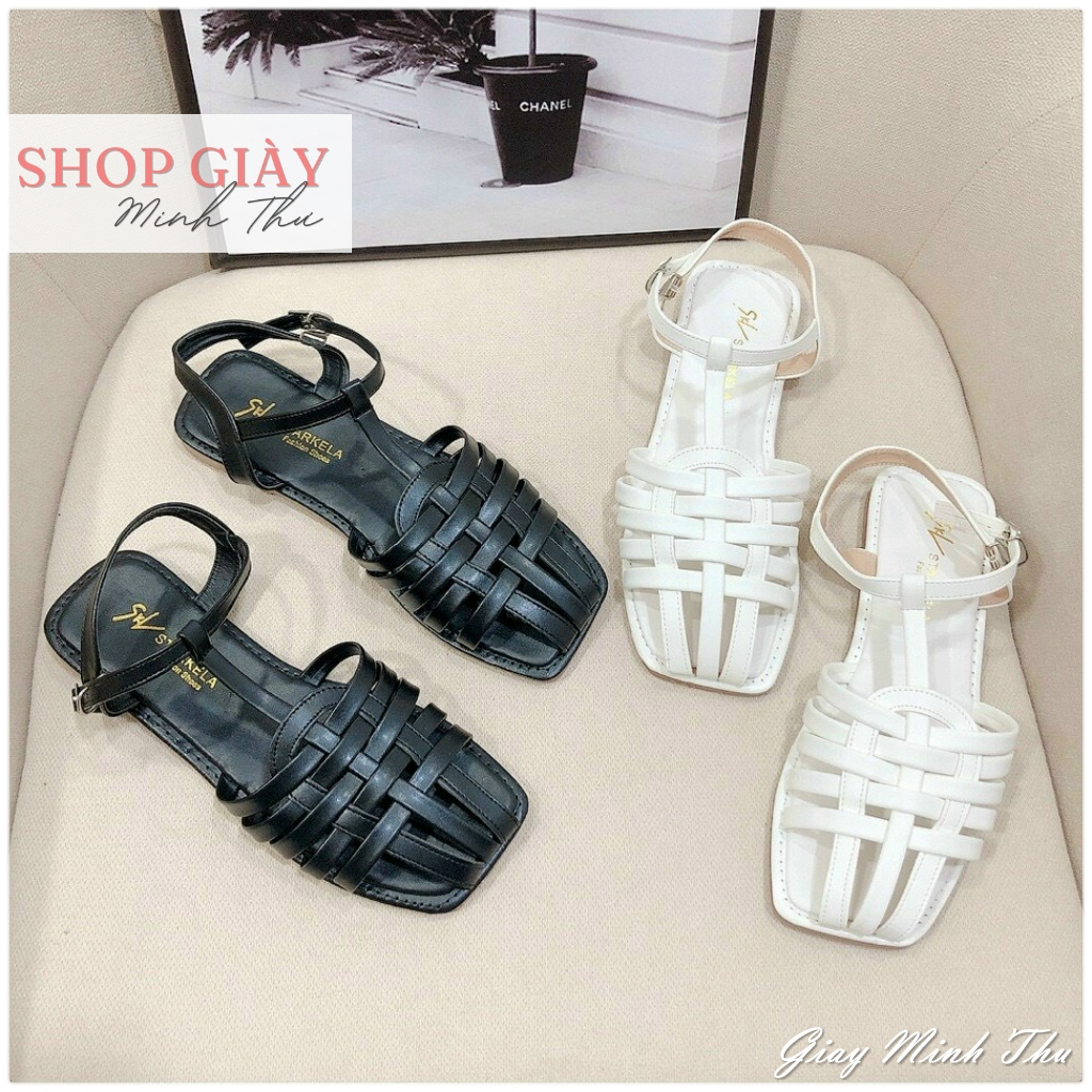 Mua Giày sandal rọ nữ, dép sandal đế bệt chất da mềm êm hàng chuẩn form ...