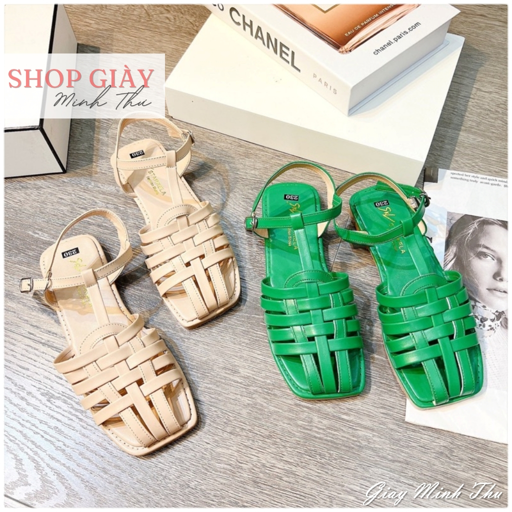 Mua Giày sandal rọ nữ, dép sandal đế bệt chất da mềm êm hàng chuẩn form ...