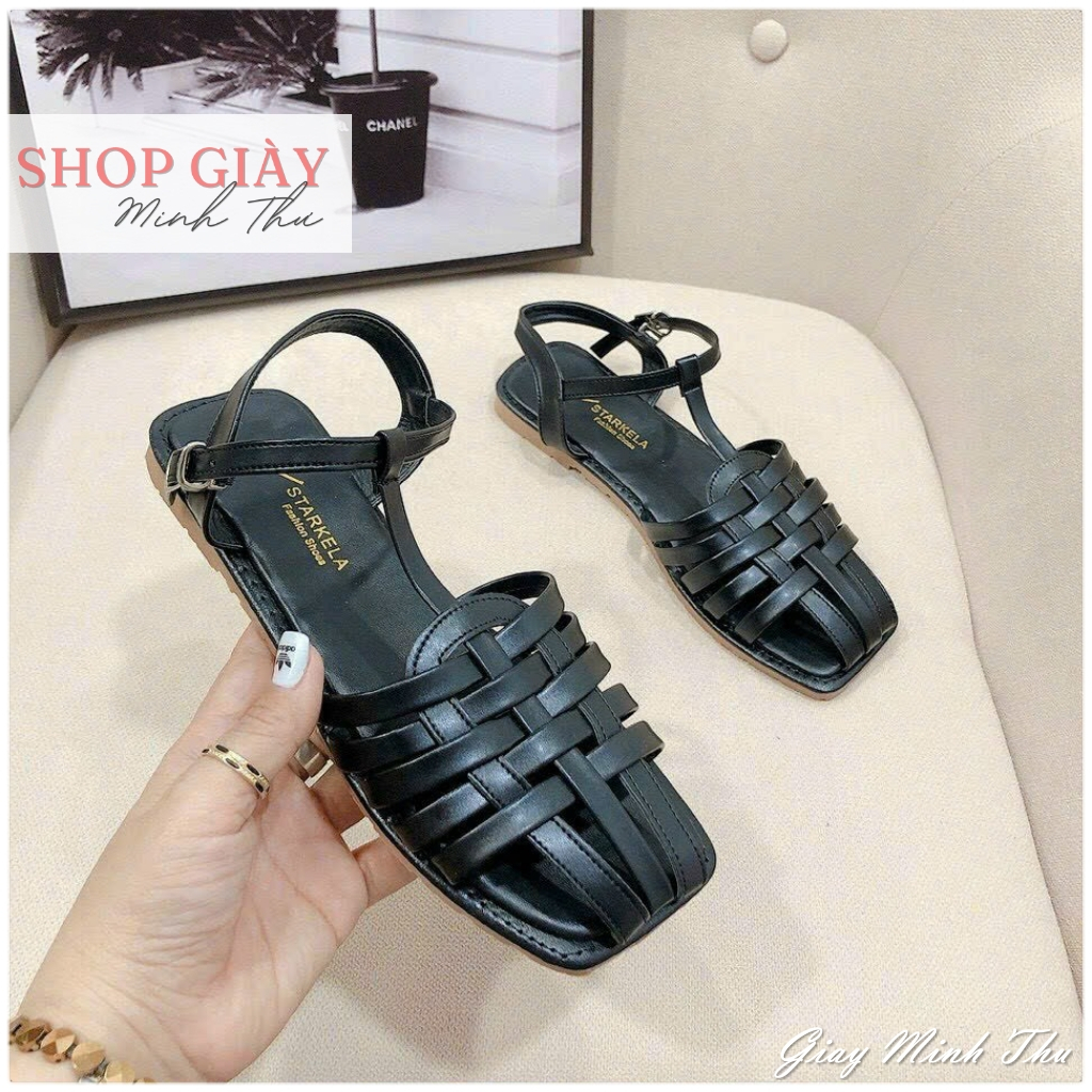 Mua Giày sandal rọ nữ, dép sandal đế bệt chất da mềm êm hàng chuẩn form ...