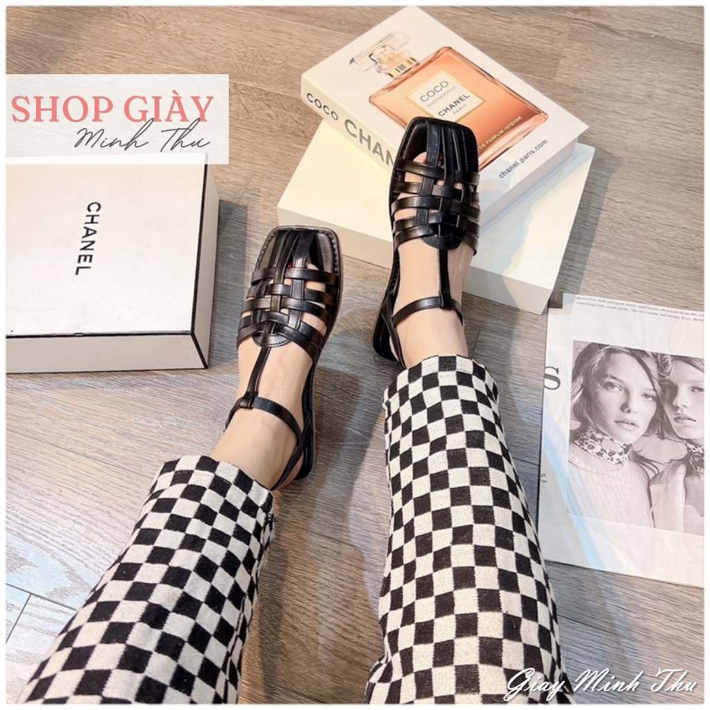 Mua Giày sandal rọ nữ, dép sandal đế bệt chất da mềm êm hàng chuẩn form ...