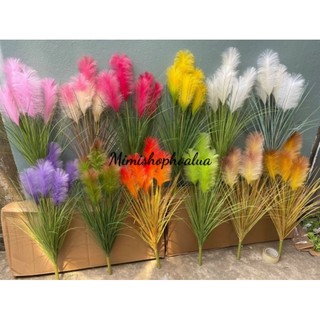 Hoa Giả- cành Cỏ Lau Giả - cành 3 nhánh - 5 nhánh trang trí nhà cửa, dẫn lối, cắm bồn hoa siêu đẹp ( nhiều màu)