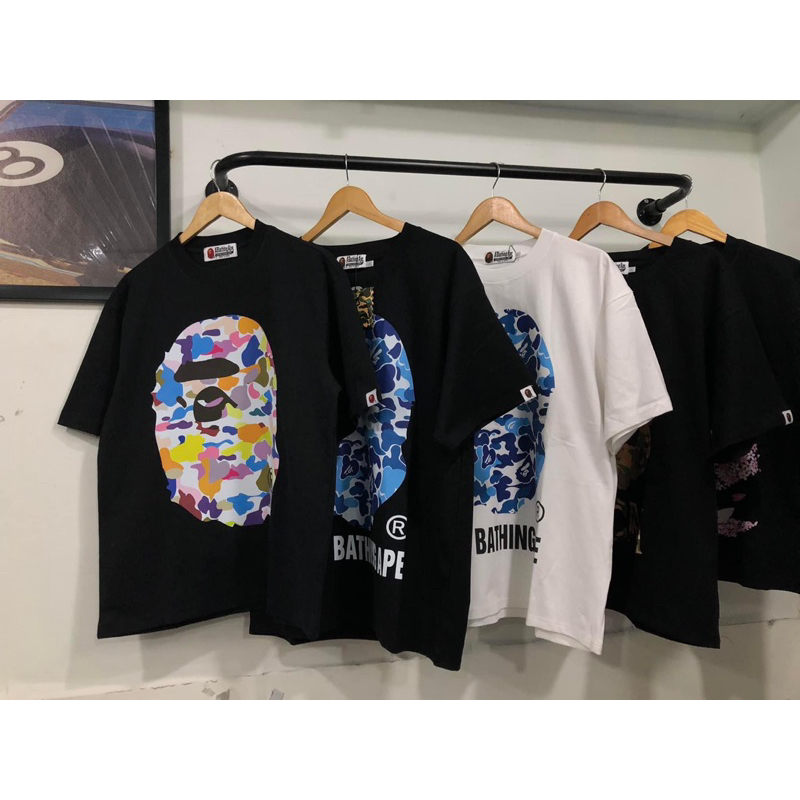 Áo Thun Bape Khỉ Thun 100% cotton 2 chiều 250gsm - Hàng Dày Dặn chuẩn hình.