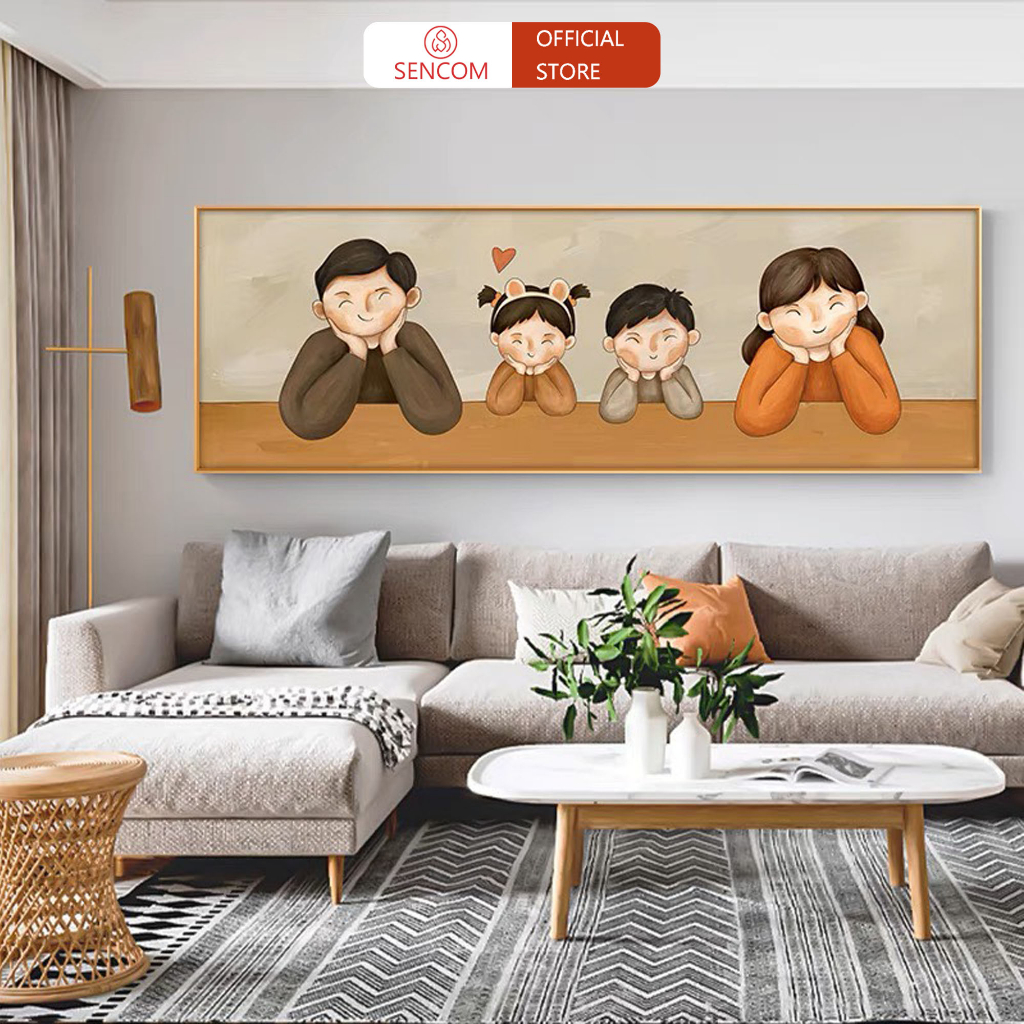 Tranh treo tường phòng khách độc đáo SENCOM, trang trí decor phong cách Bắc Âu - D02
