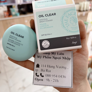 Phấn phủ nén the face shop oil clear smooth bright blotting pact tfs spf30/pa++ kiềm dầu 9g