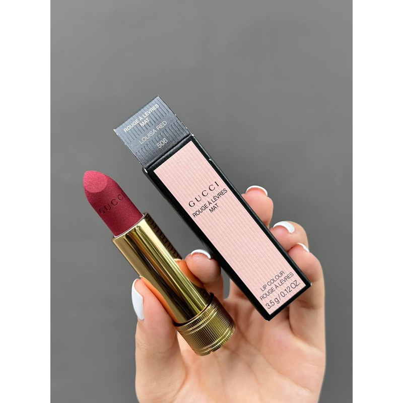 Son Gucci 506 Louisa Red Matte Đỏ Cherry
