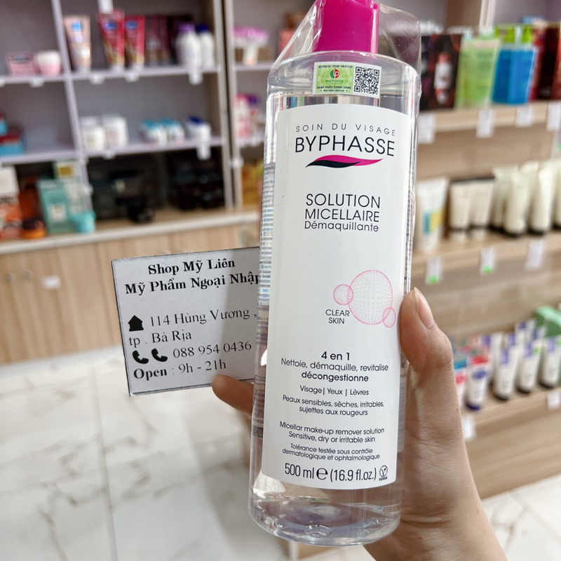 Nước tẩy trang Byphasse 𝐒𝐨𝐥𝐮𝐭𝐢𝐨𝐧 𝐌𝐢𝐜𝐞𝐫𝐚𝐥𝐥𝐚𝐢𝐫𝐞 𝐅𝐚𝐜𝐞 𝟓𝟎𝟎𝐦𝐥