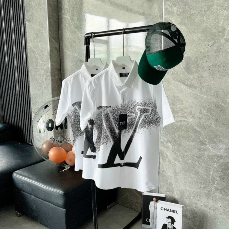 Áo sơ mi unisex chất vải lụa mát cao cấp trơn in logo sang trọng thanh lịch NHUNHI FASHION SM21 | BigBuy360 - bigbuy360.vn