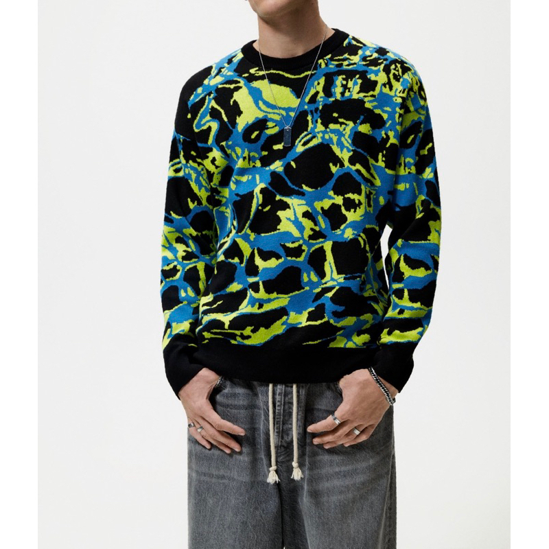 Áo nỉ dài tay Zara authentic ABSTRACT JACQUARD size S