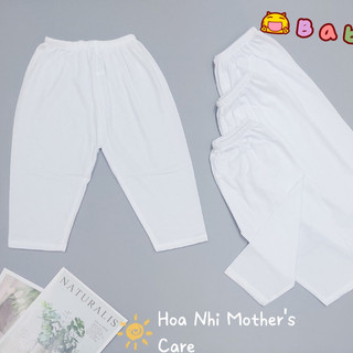 Set 5 quần sơ sinh cho bé, quần ngắn/ quần dài trắng bibo cho bé từ sơ sinh - 18 kg
