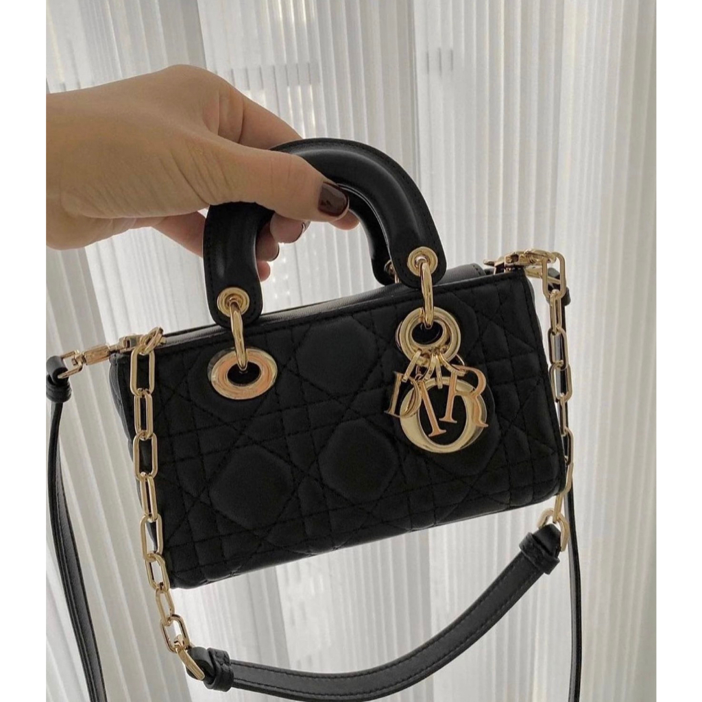 Túi Dior Little Joy - Size 18cm - 2 màu - Bản 2 quai - Kèm khăn lụa & charm sao - Bản 2 box nguyên seal cực hot