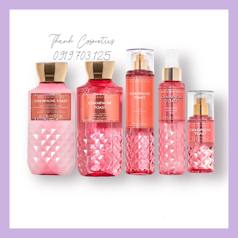 ✨ Trọn bộ 𝘉𝘢𝘵𝘩 & 𝘉𝘰𝘥𝘺 𝘞𝘰𝘳𝘬𝘴 𝐂𝐇𝐀𝐌𝐏𝐀𝐆𝐍𝐄 𝐓𝐎𝐀𝐒𝐓✨