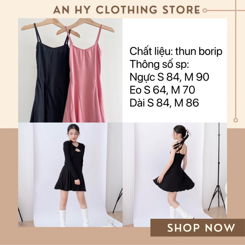 (có bán sỉ,ảnh thật,hoả tốc) 🖤 new in COLI DRESS🌱💓 ĐẦM THUN BORIP KÈM ÁO KHOÁC