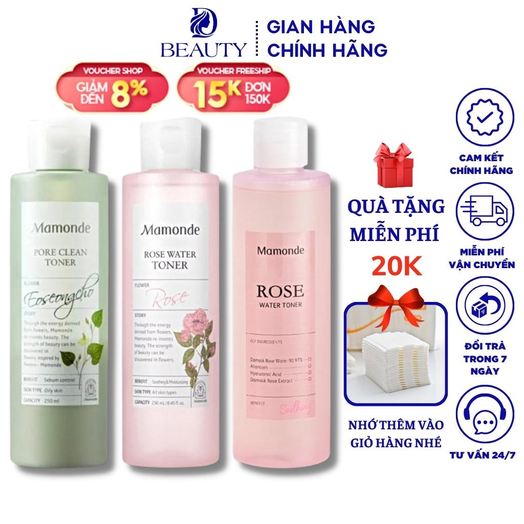 Nước Hoa Hồng Mamonde Rose Water Toner 250ml - Toner Mamonde Rau Diếp Cá Làm Sạch Dầu Nhờn Và Ngừa Mụn