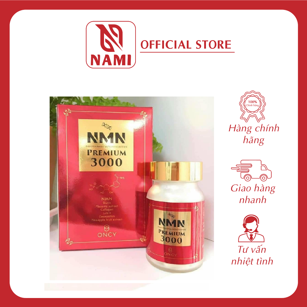[Chuẩn Nhật] Viên uống chống lão hóa da  NMN Prenium 3000 (60 viên)