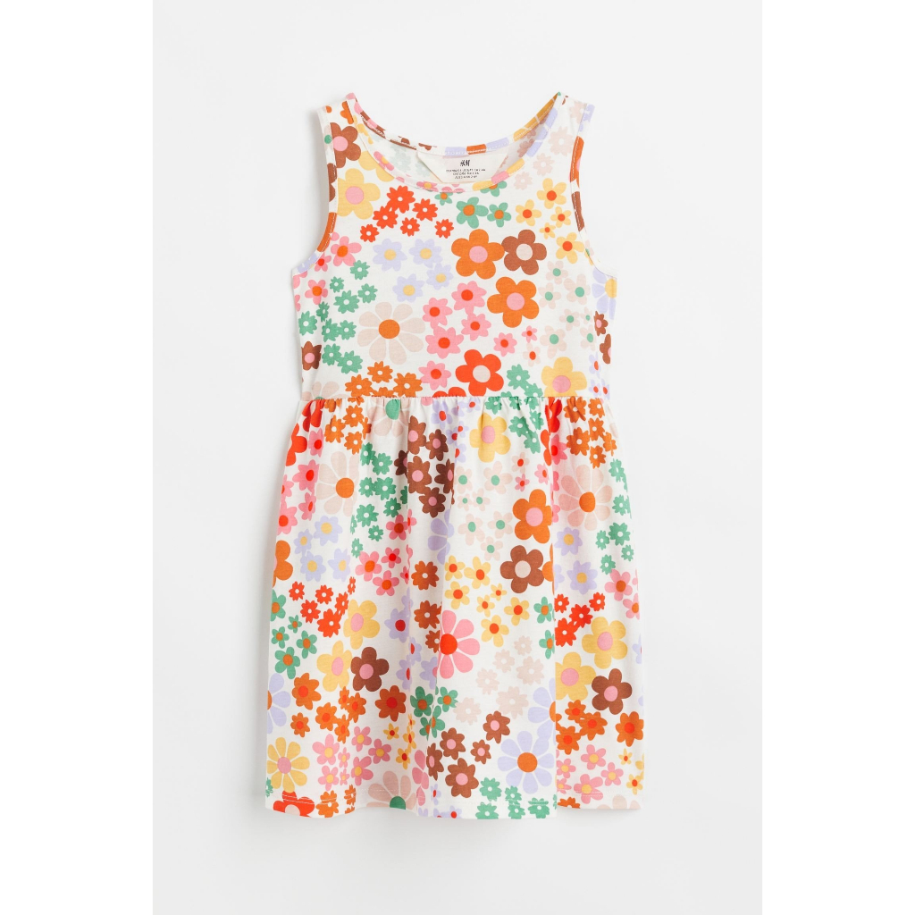 Váy hè cotton bé gái lớn HM Auth siêu sale