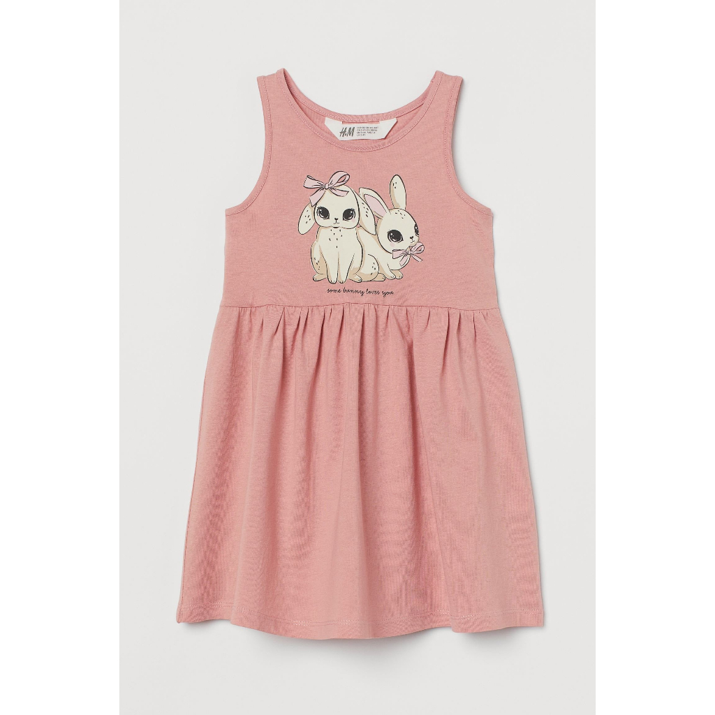 Váy hè cotton bé gái lớn HM Auth siêu sale