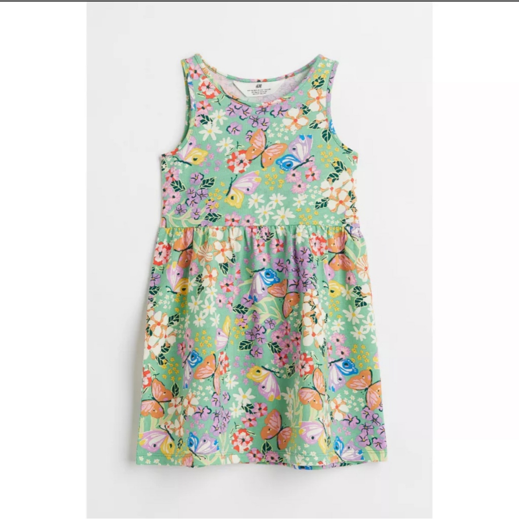 Váy hè cotton bé gái lớn HM Auth siêu sale
