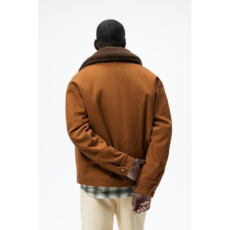 Áo khoác nam lót lông Zara authentic DOUBLE-FACED size S