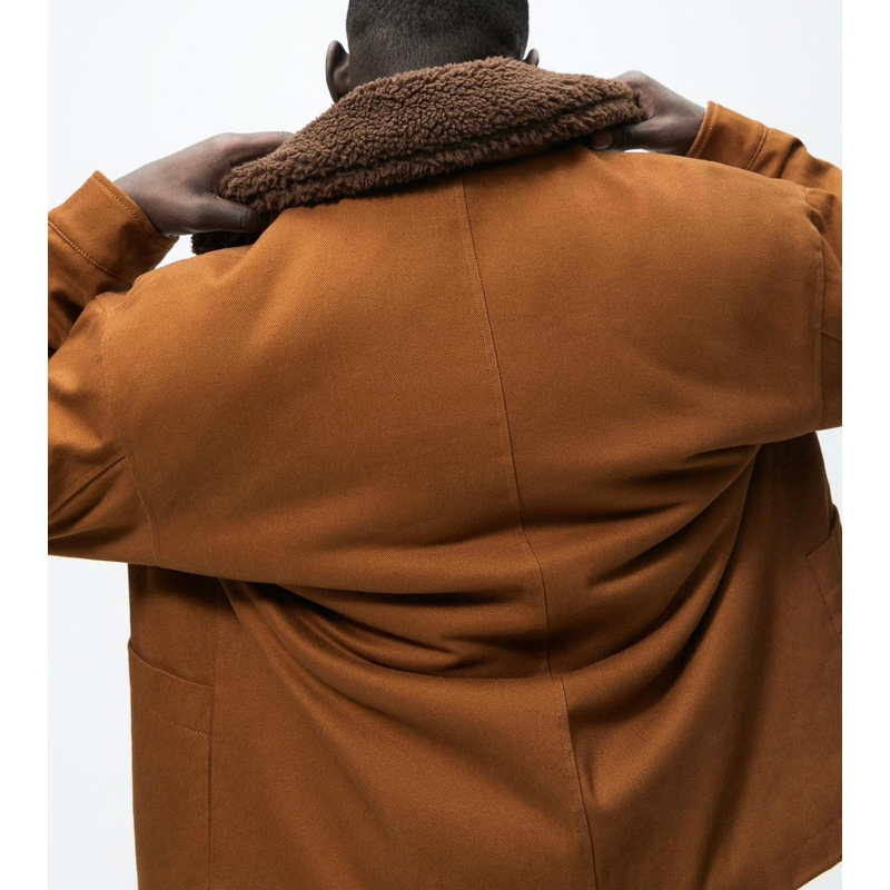 Áo khoác nam lót lông Zara authentic DOUBLE-FACED size S