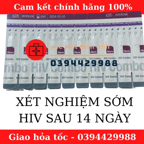 Test HIV Alere combo Ag/ab 14 ngày chính xác cao giao hỏa tốc nhanh chóng bí mật MS 03