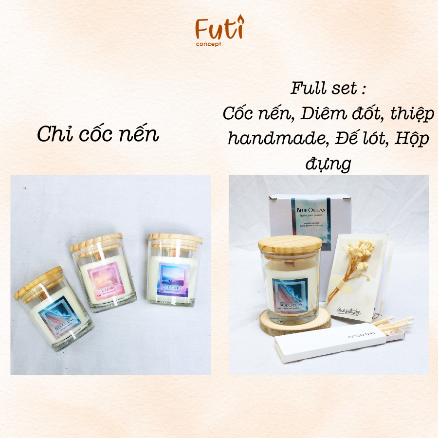 Nến Thơm Cao Cấp Hương Crush, Candle Cup 120gram 40 Giờ Thắp