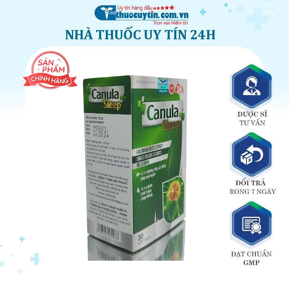 CANULA SLEEP HỖ TRỢ DƯỠNG TÂM AN THÀN, GIÚP NGỦ NGON GIẤC