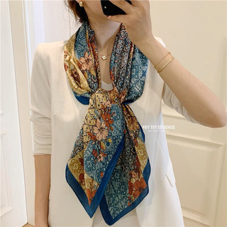 Khăn choàng cổ thanh lịch lụa size 90x90cm - Khăn turban