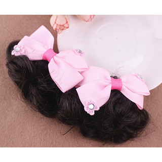 [ GIÁ 1 CẶP 2 CÁI ] Cặp Kẹp Tóc Cho Bé HTBabykids BM152 Tóc Giả Nơ Siêu Kute