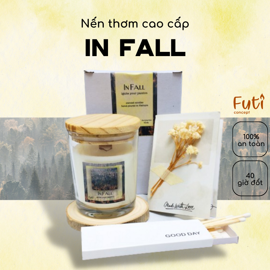 Nến Thơm Cao Cấp Hương In Fall giúp ngủ ngon, Candle Cup Handmade