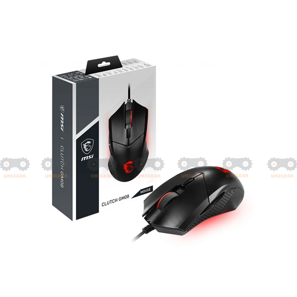 Chuột gaming MSI CLUTCH GM08 led siêu đẹp, có phần mềm điều chỉnh DPI - chuột gaming có dây chính hãng MSI