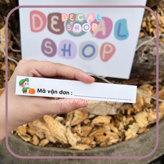 Set 50 tem ghi mã vận đơn - size 13.7*2cm