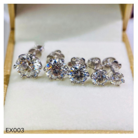 Kim cương Nhân tạo Moissanite Size Nhỏ 4mm, 5mm (4 Ly, 5 Ly) Kiểm định GRA.