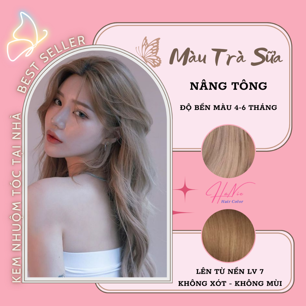 Thuốc Nhuộm Tóc Màu TRÀ SỮA  | haniehair