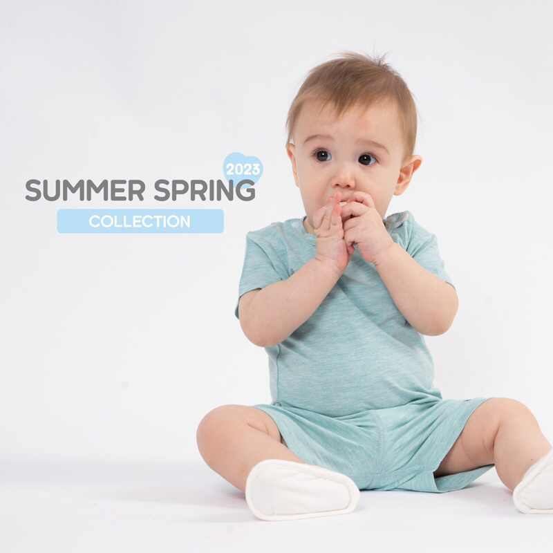 Bu baby-Bộ ngắn tay cài vai  - Bambus BBB130104