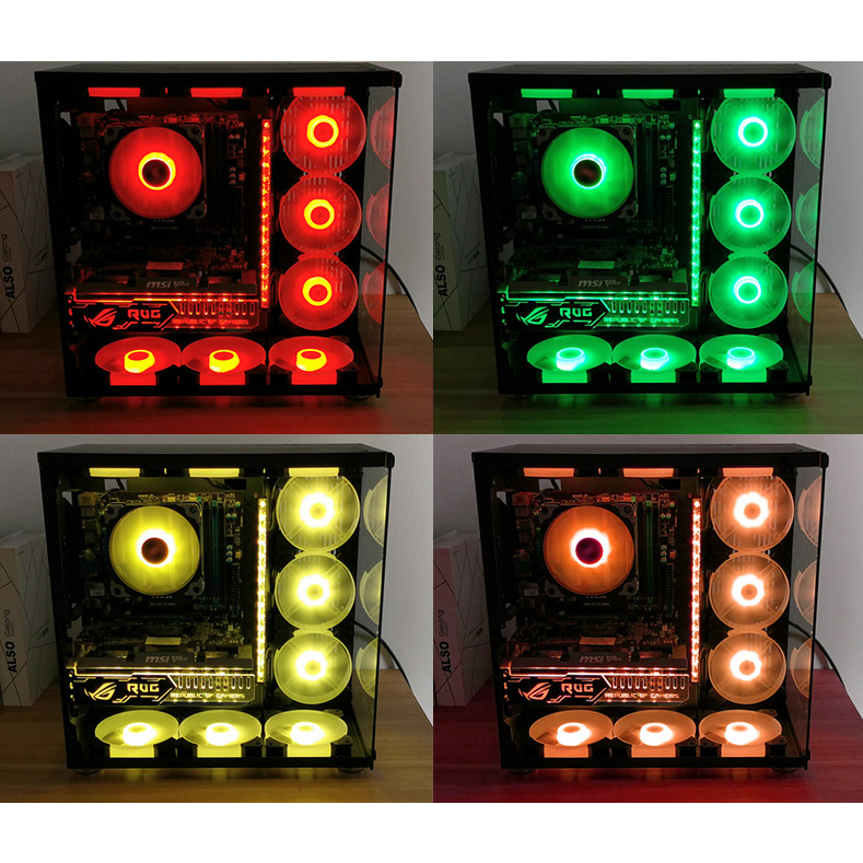 [Led Sync Main] Bộ Quạt Tản Nhiệt Coolmoon Y1 Fan Led RGB Đồng Bộ Mainboard - Sử Dụng Hub RGB Sync V2