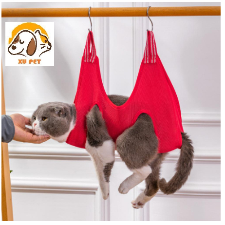Võng Treo Cố Định Cắt Tỉa Lông, Móng, Sấy Khô, Tắm Cho Chó Mèo - Võng Treo Giữ Thú Cưng