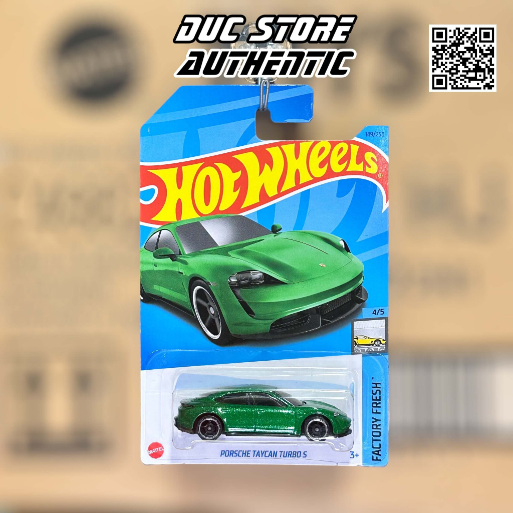 ducstore.vn Xe mô hình HKJ31 Hot Wheels Porsche Taycan Turbo S - Metalflake Mamba Green