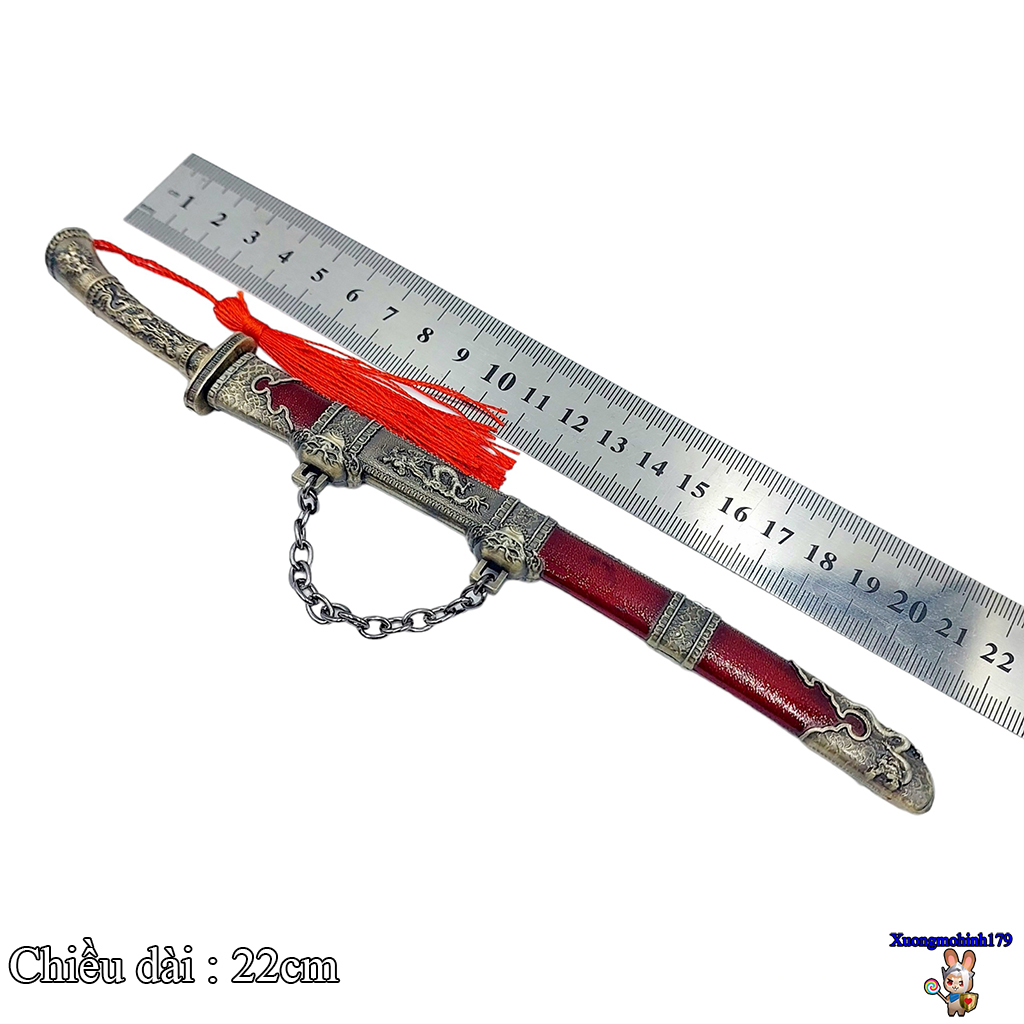 Mô hình Luận Ai Xứng Danh Anh Hùng Tô Mộng Chẩm Hồng Tụ đao 22cm
