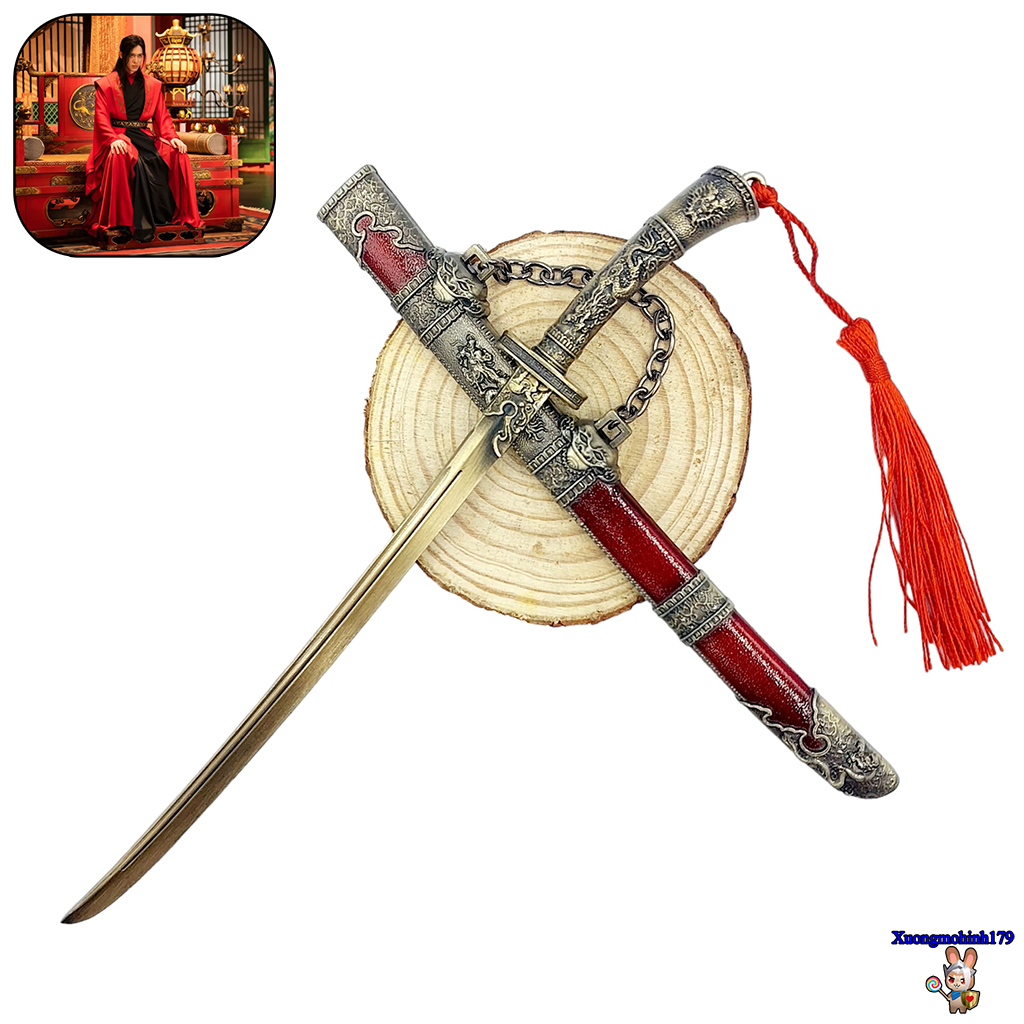 Mô hình Luận Ai Xứng Danh Anh Hùng Tô Mộng Chẩm Hồng Tụ đao 22cm