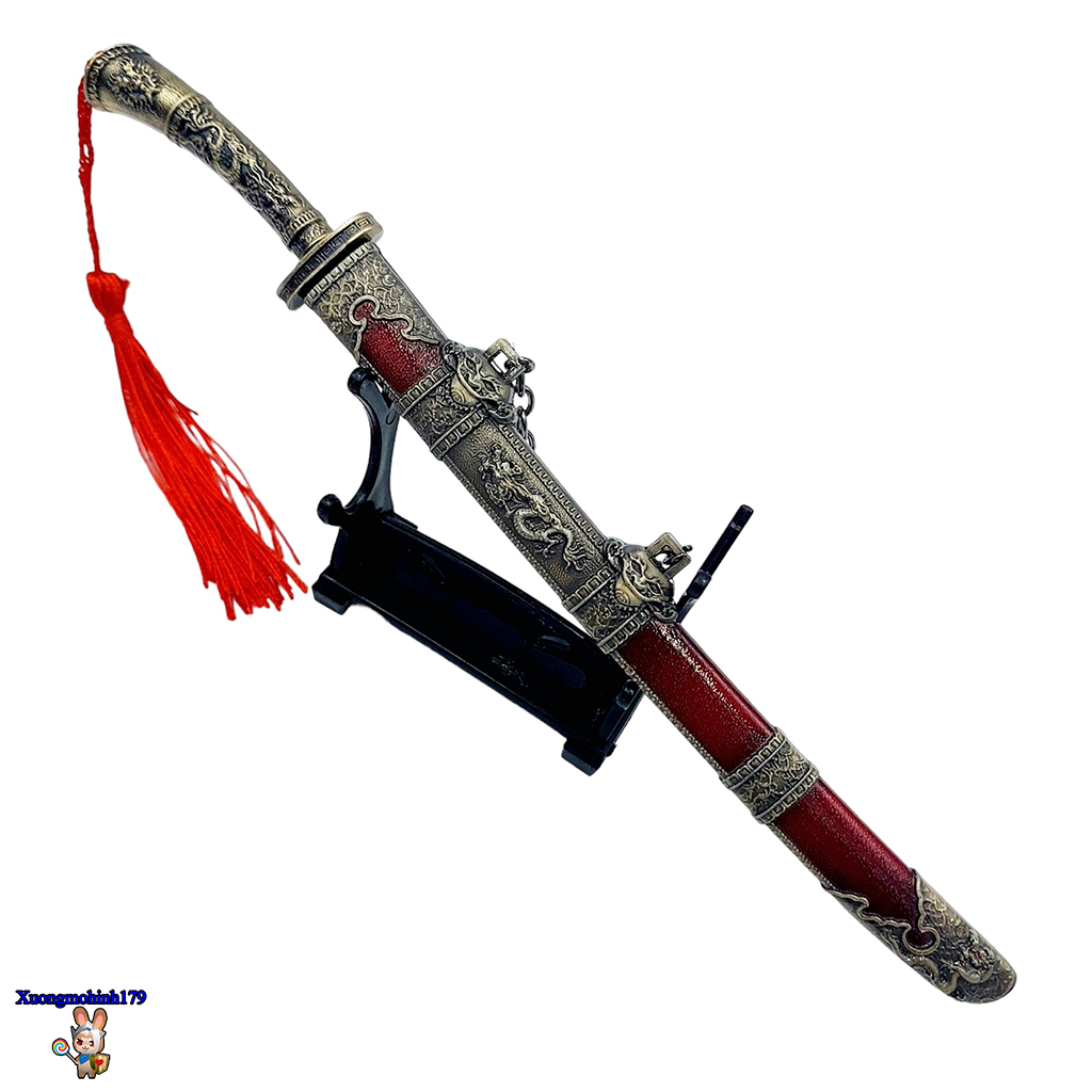 Mô hình Luận Ai Xứng Danh Anh Hùng Tô Mộng Chẩm Hồng Tụ đao 22cm