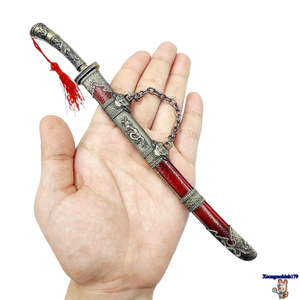 Mô hình Luận Ai Xứng Danh Anh Hùng Tô Mộng Chẩm Hồng Tụ đao 22cm